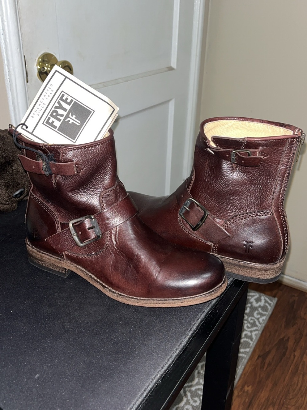 Frye Tyler Engineer Women's Boots, dark brown